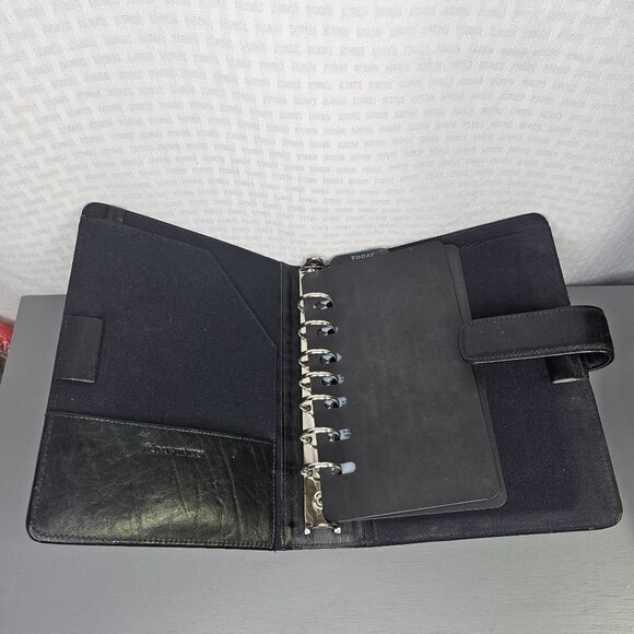Day-Timer Black Leather Planner Binder With Strap Closure - Picture 6 of 7